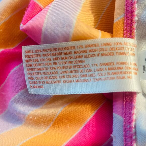 Cat & Jack Ruffled Striped One-Piece Swimsuit - Size Medium - Picture 8 of 8